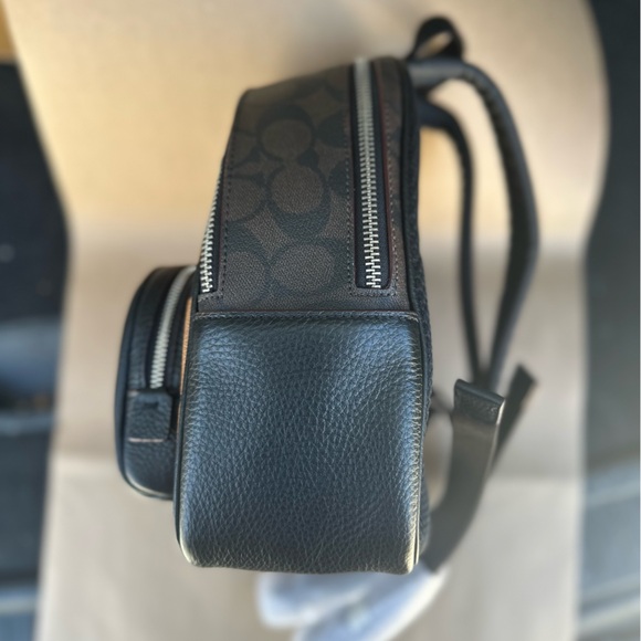 NWT Coach Backpack With Signature Canvas And Leopard Print - Picture 9 of 10